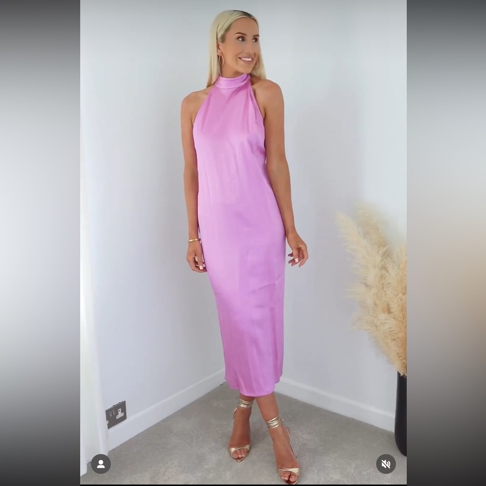 ZARA SATIN DRESS - Picture 9 of 15